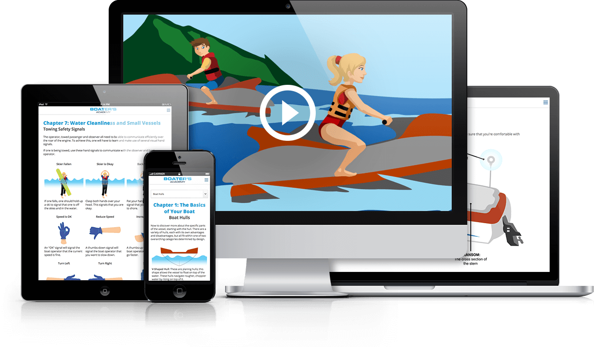 Boat and personal watercraft online safety course. The easiest way to get your boating license.